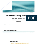 Smith, P.; (2003) BGP Multihoming Techniques APNIC 16