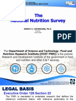 The National Nutrition Survey: Mario V. Capanzana, PH.D