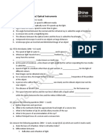 8th ICSE physics test - Refraction Lenses optical instruments