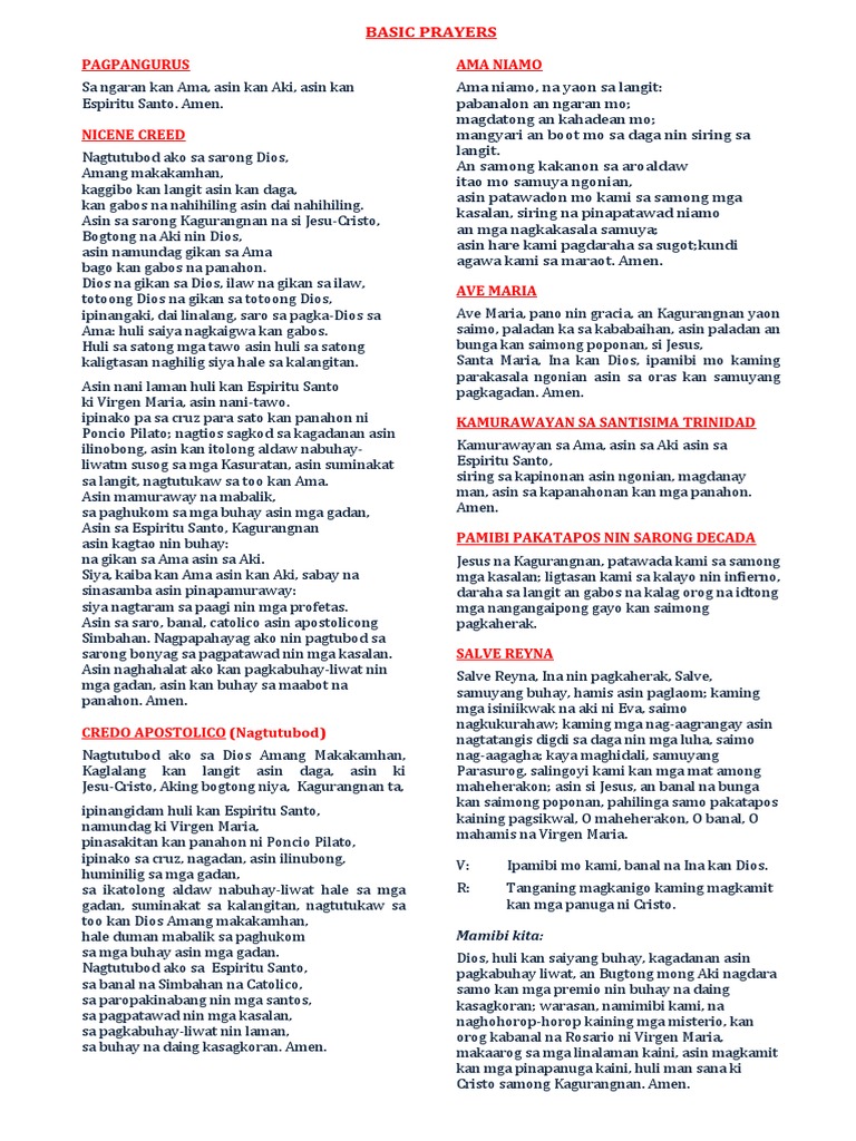 Basic Prayers | PDF