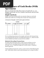 Top 3 Types of Cash Books (With Specimen)