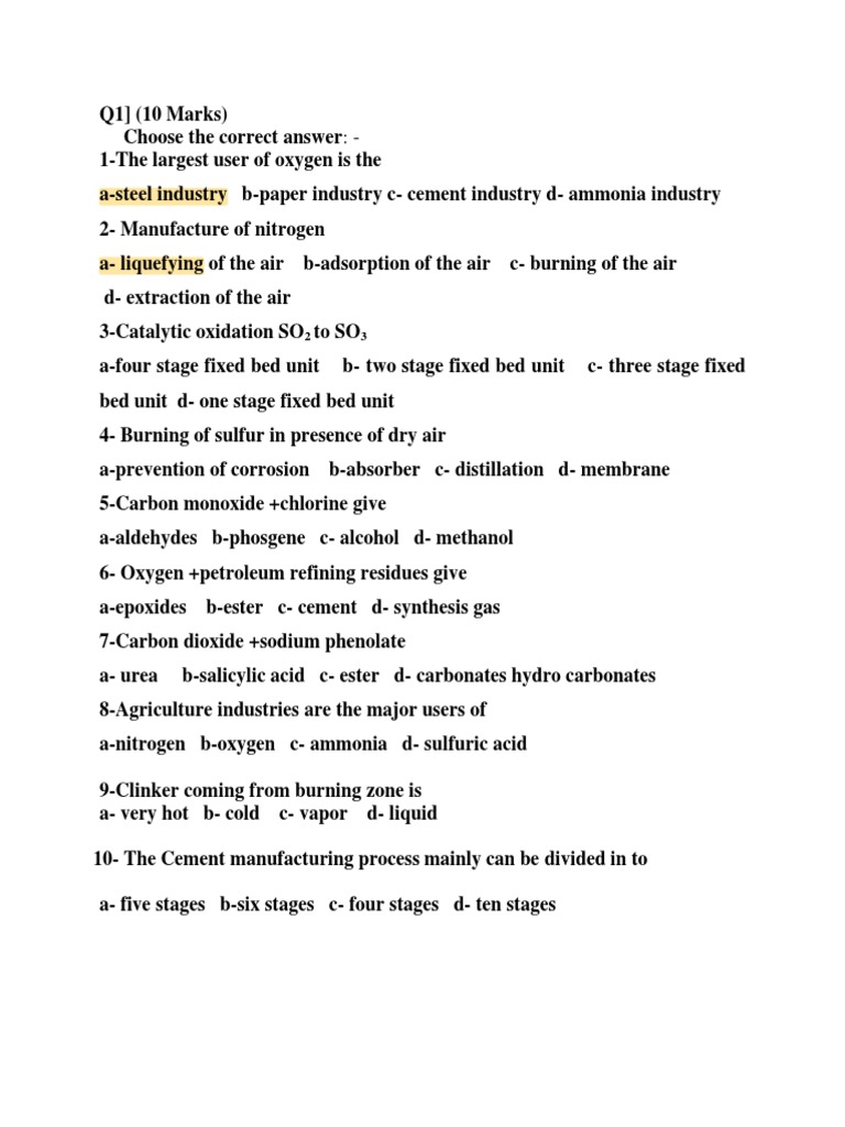 Choose The Correct Answer | PDF | Technology & Engineering
