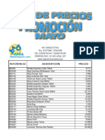 Lista de Precios Promocion Mayo