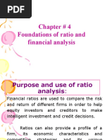 Chapter # 4 Foundations of Ratio and Financial Analysis