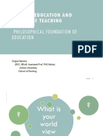 Philosophical Foundations of Nursing Education