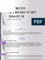 Decreto Supremo #057-2004-PCM