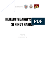 Reflective Analyses On Si Ninoy Naman: Bicol University College of Social Sciences and Philosophy Daraga, Albay