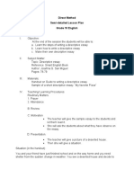 Direct Method Semi-Detailed Lesson Plan Grade 10 English