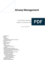 Difficult Airway Management: By: Bereket Habtamu Advisor: Leulayehu Akalu
