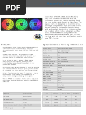 Product Sheet - MasterFan SF360R ARGB_221118