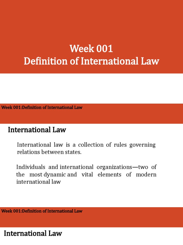 Definition of International Law PDF International Law Justice