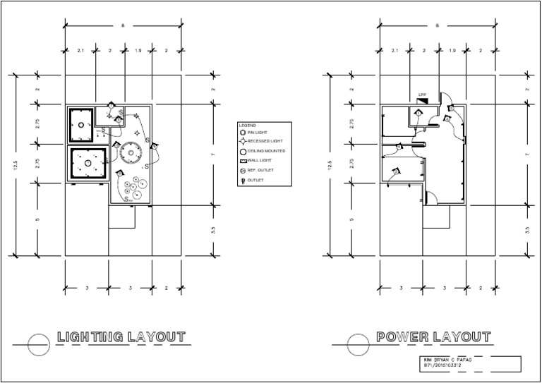 Lighting Layout Power Layout: K K M N N | PDF