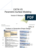 CATIA-V5 Parametric surface modeling