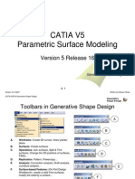 CATIA-V5 Parametric Surface Modeling