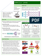 Topic 2.3: LIPIDS: Triglycerides Functions of Lipids