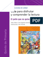 El pollo que no quiso ser gallo-comprensión de lectura