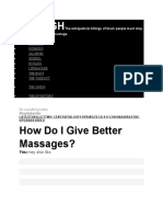 Enough: How Do I Give Better Massages?