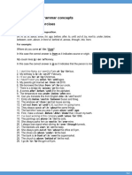 Class 3: Other Grammar Concepts Prepositions Exercises: 1. Choose The Correct Preposition