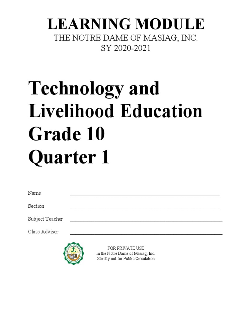 TLE Grade 10 Cookery Module Overview | PDF | Vegetables | Seafood