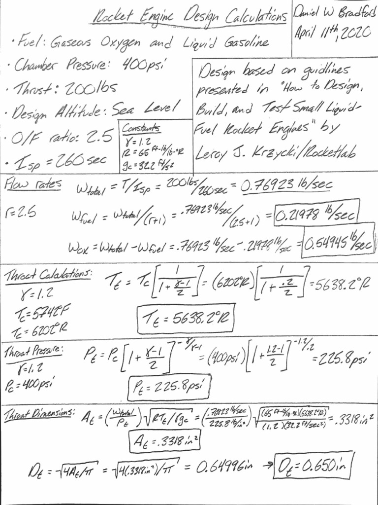 Engine Calculations PDF