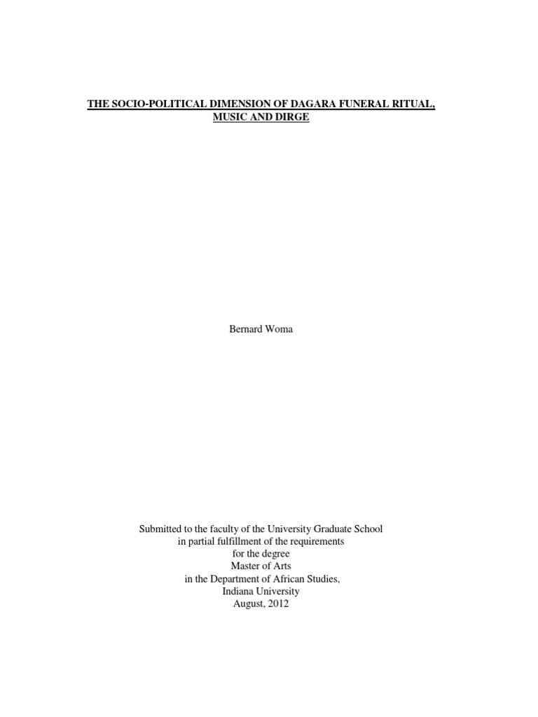 Dagara Funeral Rituals and Politics | PDF | Ethnography | Rituals