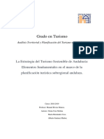 Trabajo La Estrategia del Turismo Sostenible de Andalucía