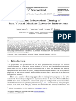 Platform Independent Timing of Java Virtual Machine Bytecode Instructions