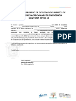 Acta de Compromiso Entrega de Documentos PDF