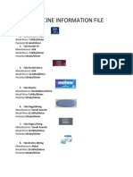 Medicine Information File: 1. Tab. PANADOL: 2. Manufacturer: GSK