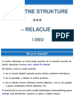 Diskretne Strukture - Relacije - I Deo