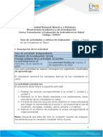 Guia de Actividades y Rúbrica de Evaluación - Tarea 1 - Teoría de Los Indicadores en Salud