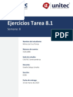 Tarea 8.1 Permutaciones, Combinaciones y Matrices