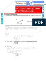 Ángulos Complementarios y Suplementarios para Quinto de Primaria