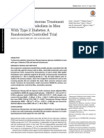 Effect of Testosterone Treatment On Glucose Metabolism in Men With Type 2 Diabetes - A Randomized Controlled Tria