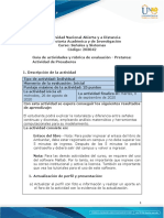 Guía de Actividades y Rúbrica de Evaluación - Pre Tarea - Actividad de Presaberes