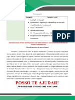 Pedagogia 5º e 6º Semestre Metodologias Ativas No Trabalho Com Brincadeiras e Jogos Nos Anos Iniciais Do Ensino Fundamental