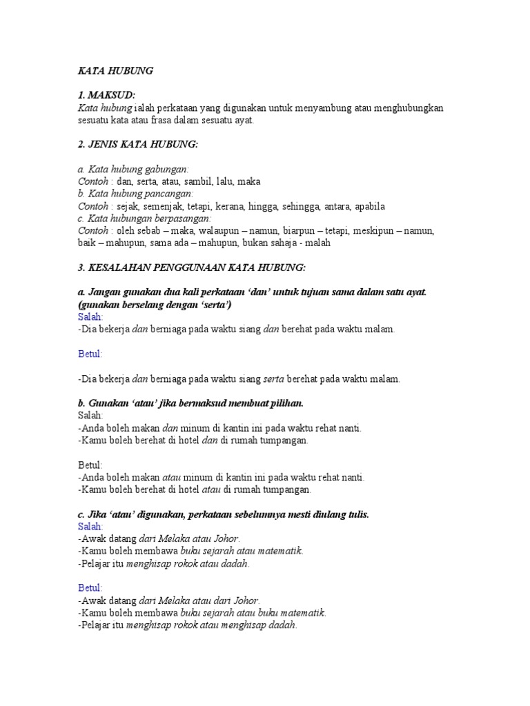 Kata Hubung