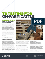 TB Testing For: On-Farm Cattle