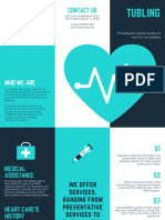 Turquoise Heart Vector Medical Brochure PDF