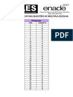 Enade 2017 - Pedagoria - Licenciatura - Baixa - Gabarito PDF