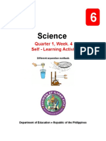 Science: Quarter 1, Week. 4 Self - Learning Activity