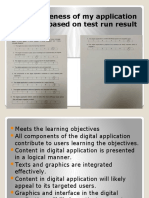 Effectiveness of Application Based On Test Run