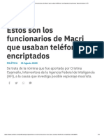 Estos son los funcionarios de Macri que usaban teléf