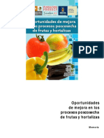 Oportunidades de mejora en los procesos poscosecha de frutas y hortalizas