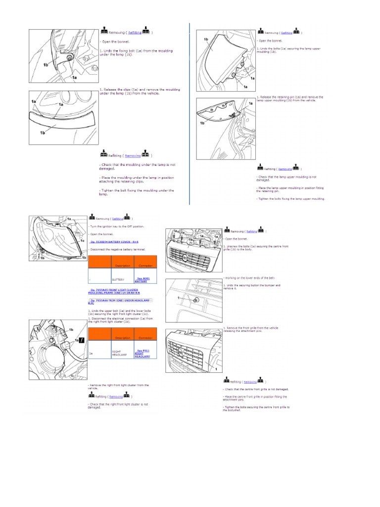 FIAT DUCATO X250 Headlight Removal PDF