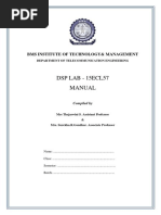 DSP Lab - 15ecl57 Manual: Bms Institute of Technology& Management