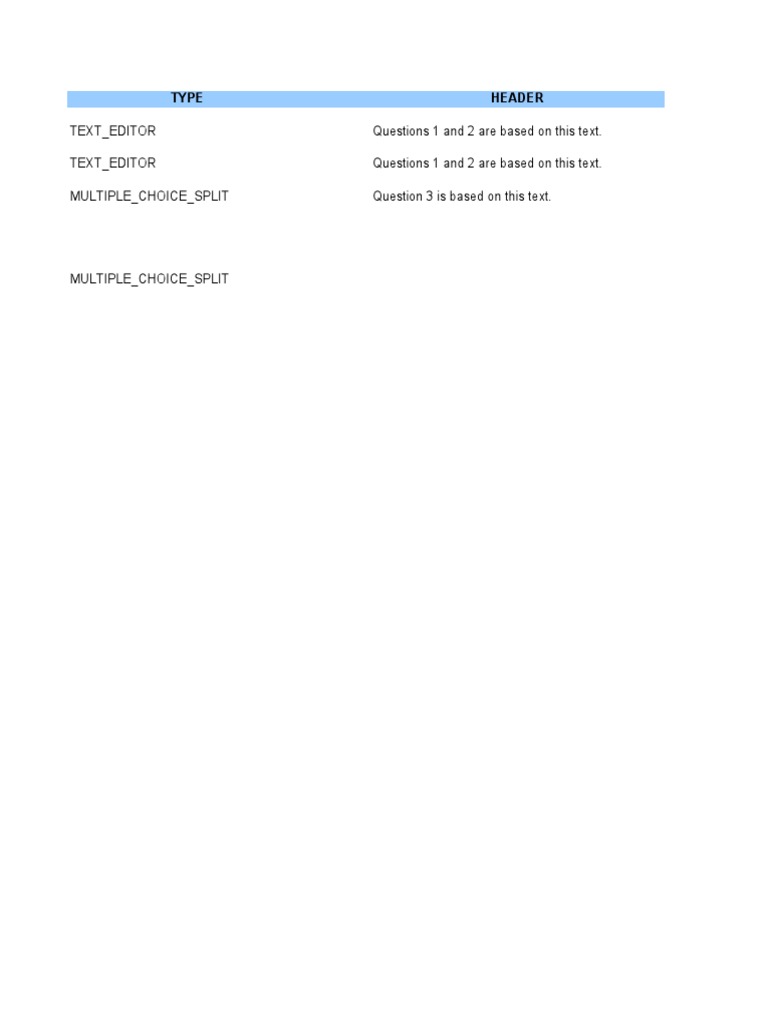 Text-Based Question Format Guide | PDF