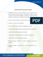 Descripcion de Funciones Practicante de Psicologia