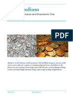MDI Gurgaon Finance and Economics Club Monetrix Compendium