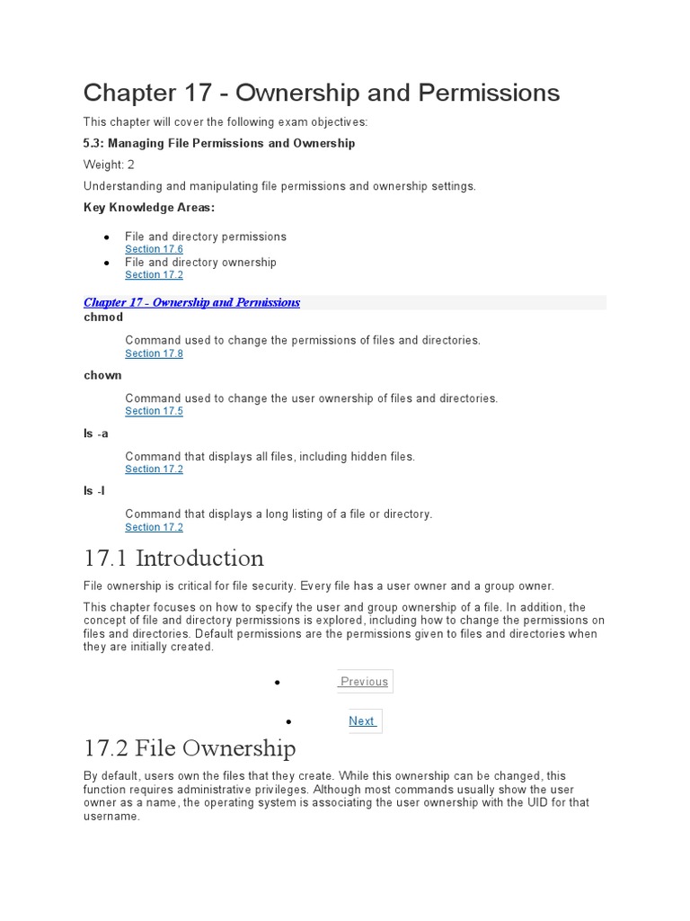 Chapter 17 | PDF | Computer File | Superuser